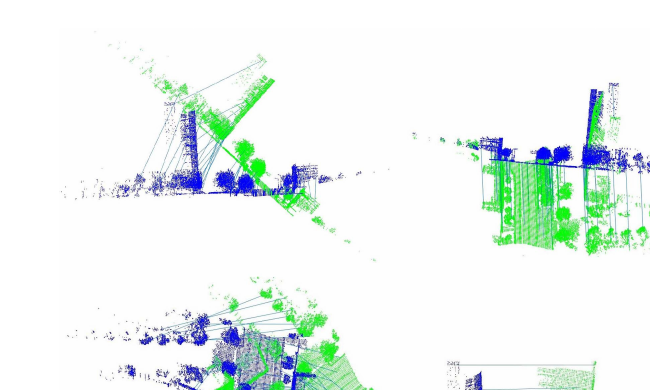 Correspondences between paired outdoor road point clouds